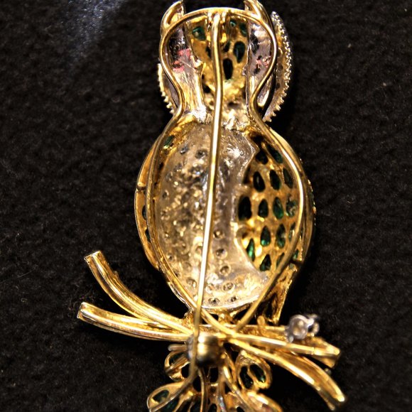 Ladies Gems & Diamond Dress Brooch - Picture 2 of 3